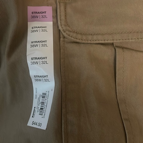 NWT Sonoma Straight leg Khaki pants with Flexwear size 38x32 - Picture 4 of 7